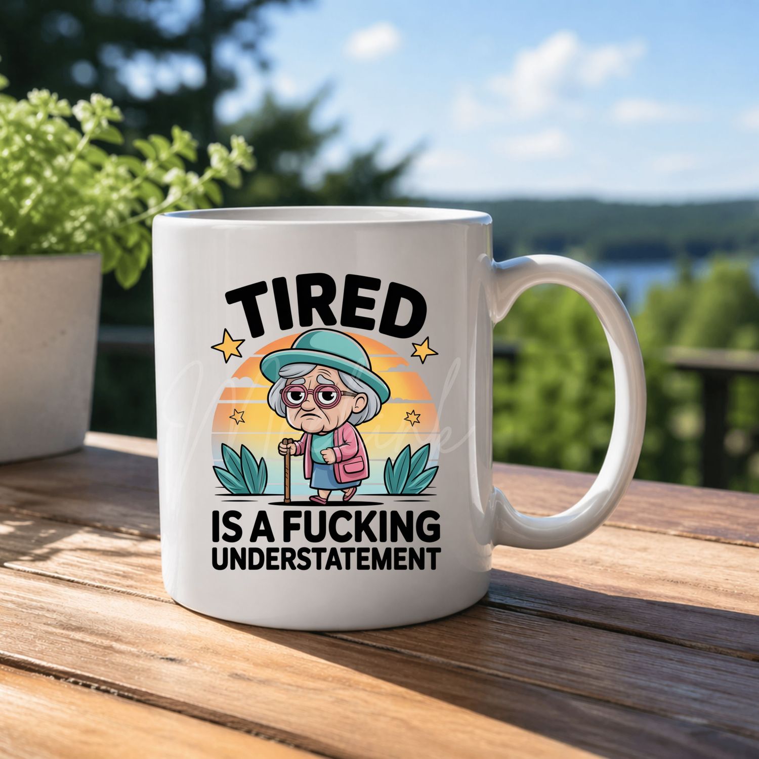 Tired 8cm UVDTF Decal