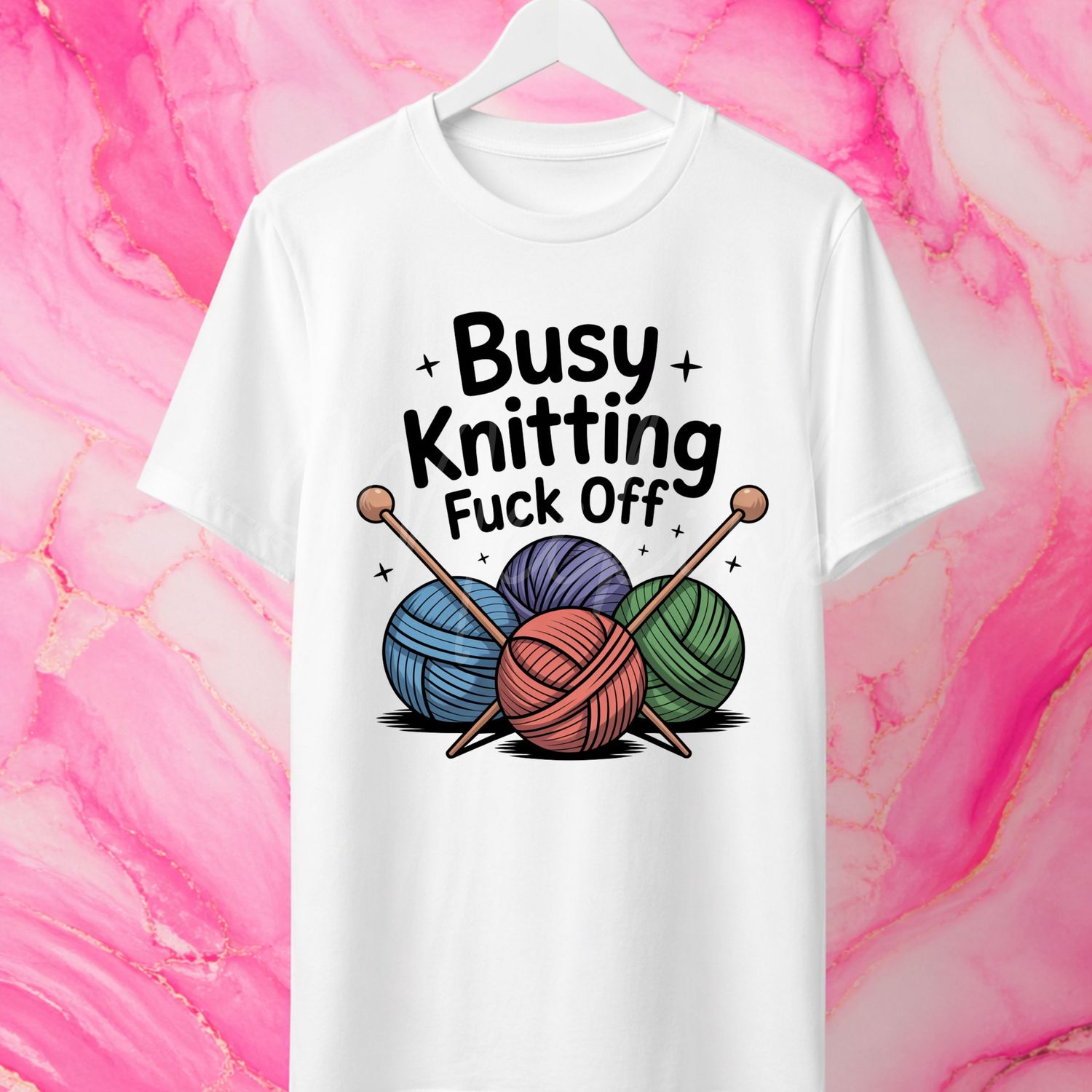 Busy Knitting 15cm DTF PRINT