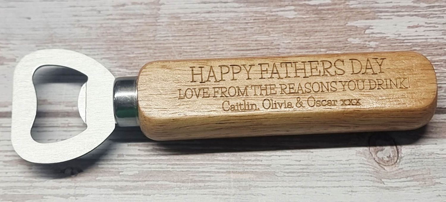 Personalised Wooden Bottle Opener