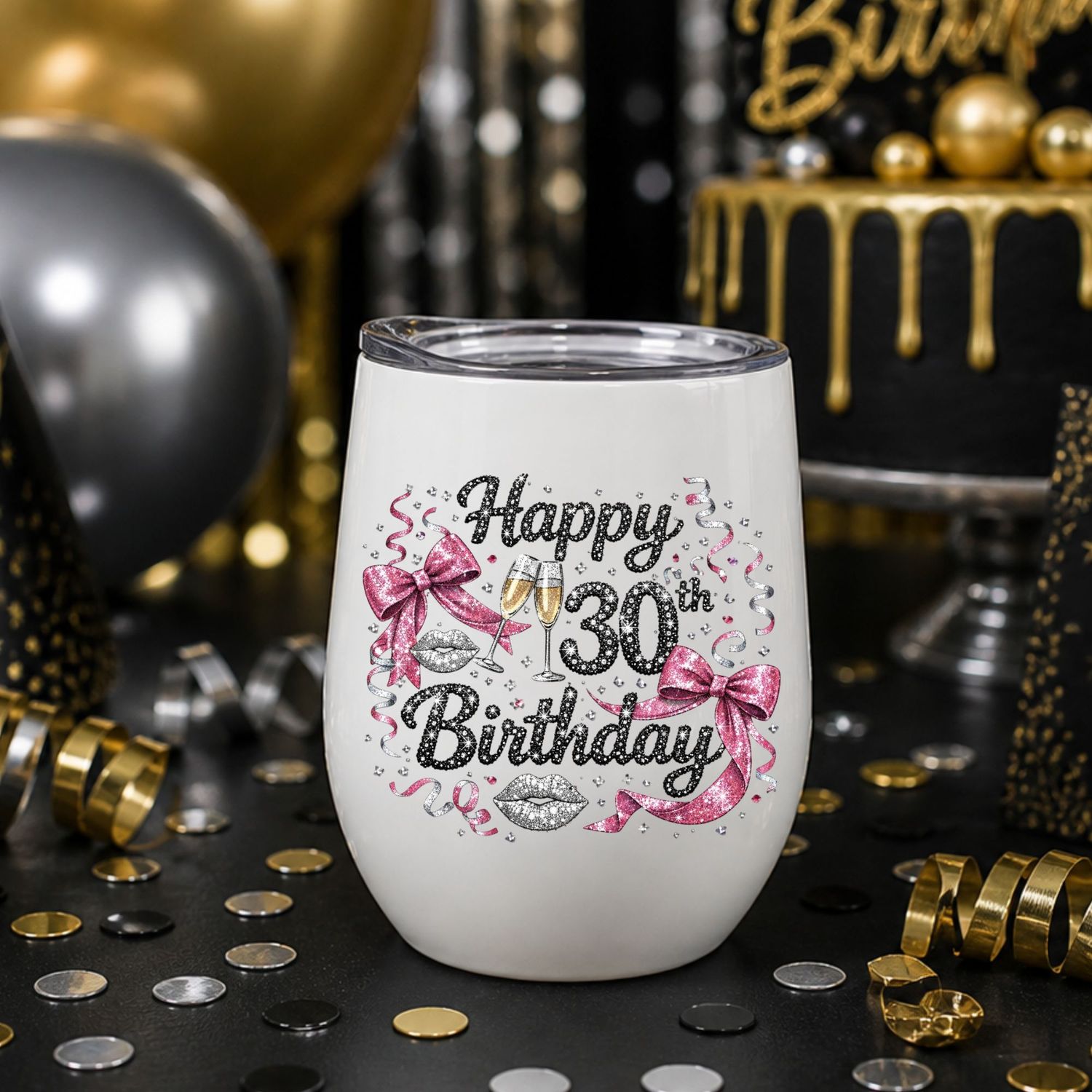 Bow Birthday Age Milestones 16th-100th DTF or UVDTF Decal