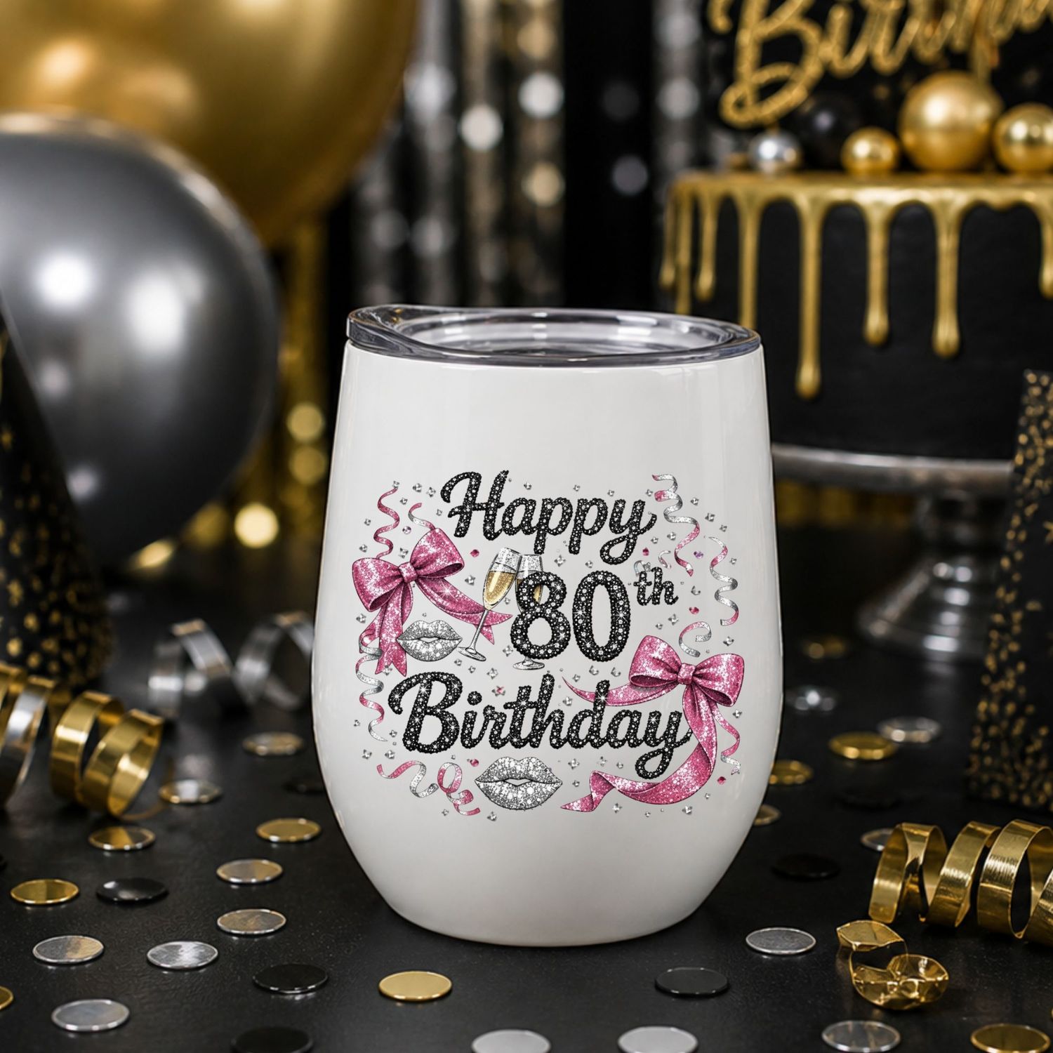 Bow Birthday Age Milestones 16th-100th DTF or UVDTF Decal