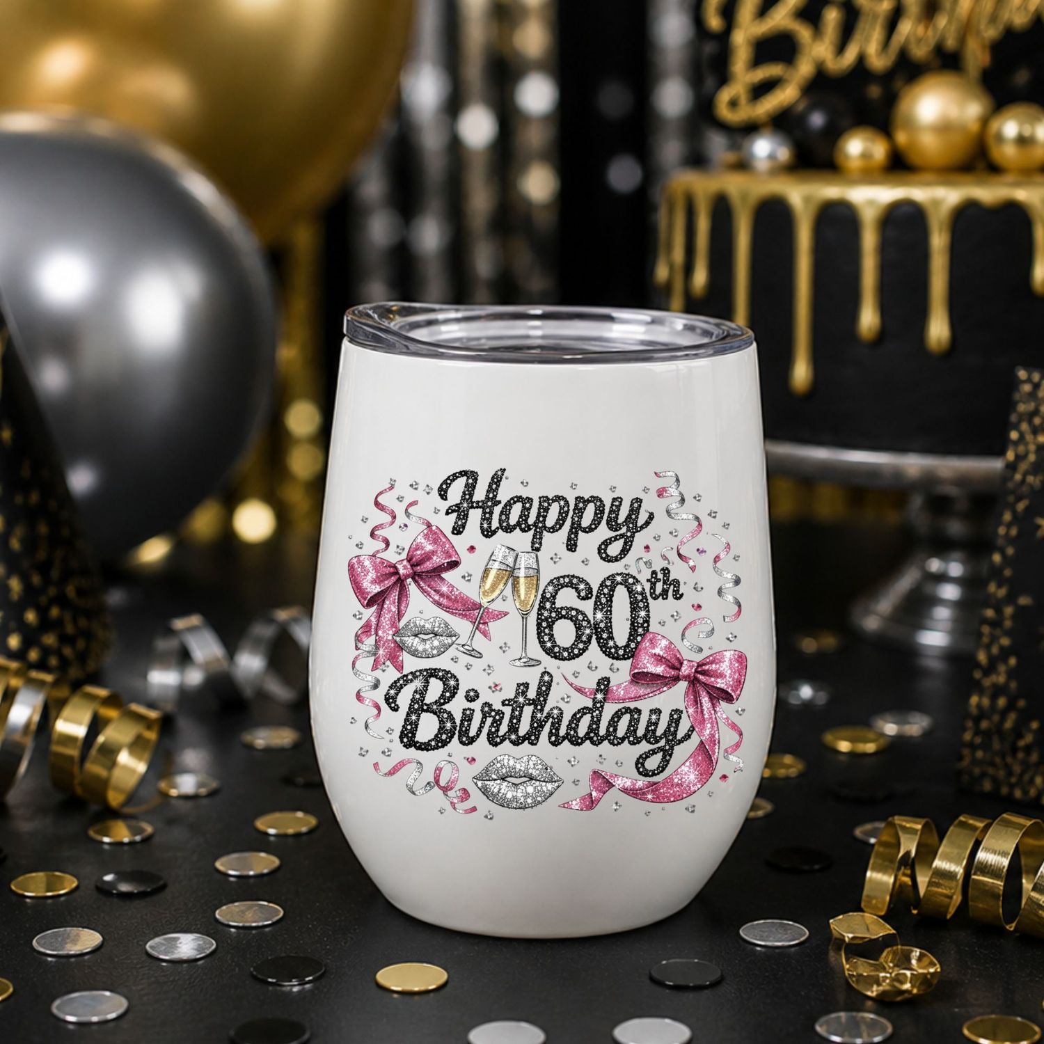 Bow Birthday Age Milestones 16th-100th DTF or UVDTF Decal