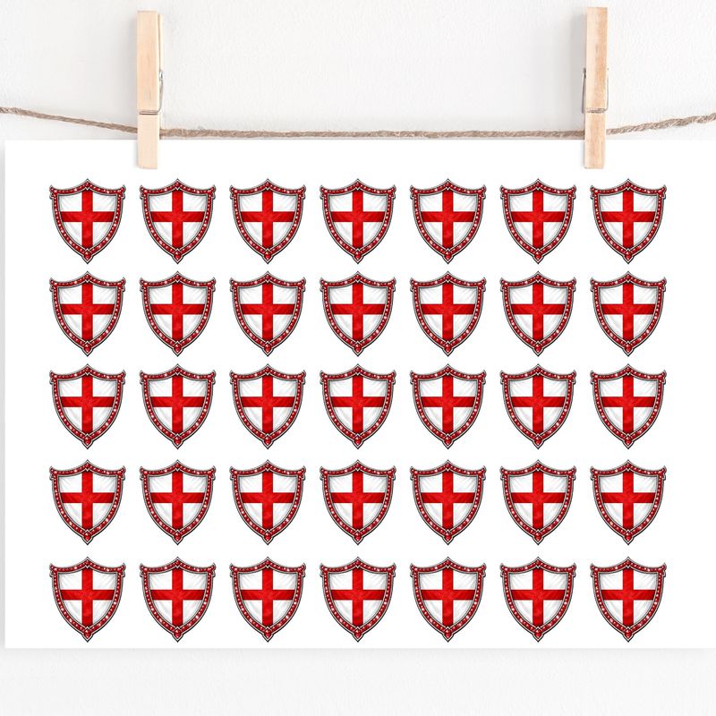 England Crest Hair Bow Sheet A4 Sheet DTF or UVDTF