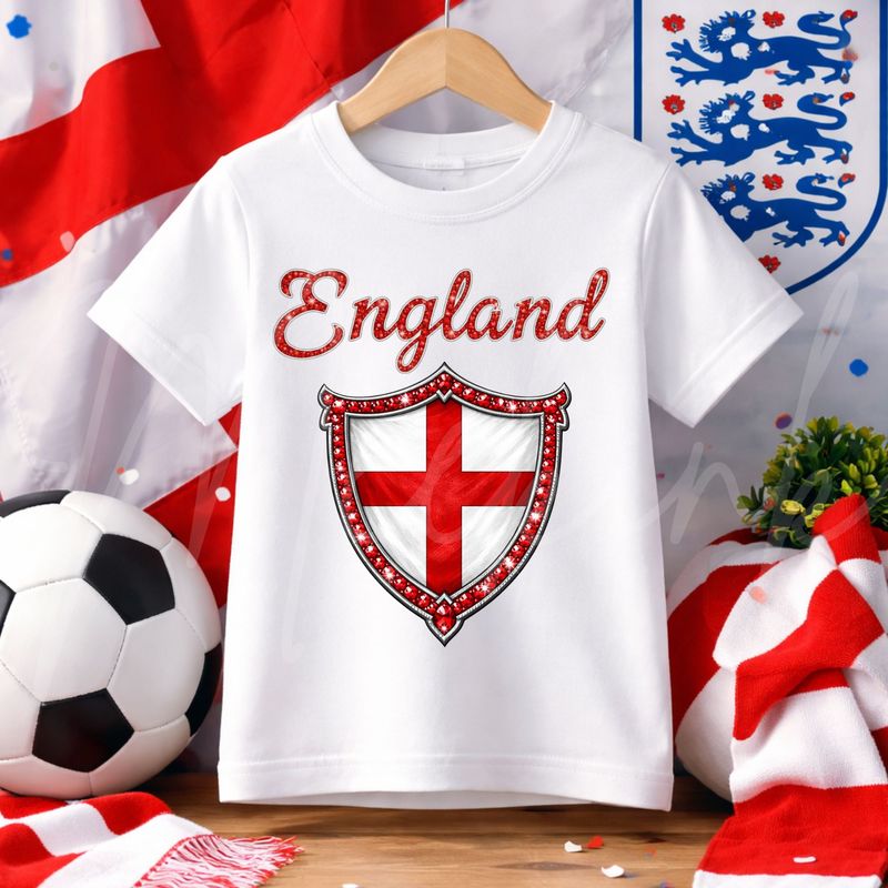 England Flag Crest Football DTF or UVDTF Decal