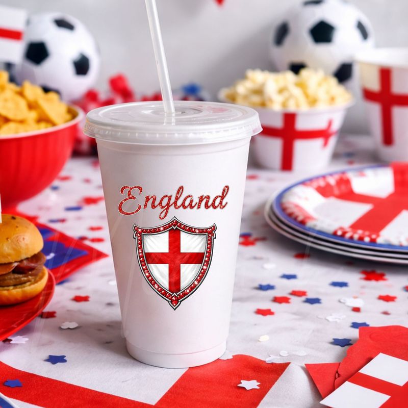 England Flag Crest Football DTF or UVDTF Decal