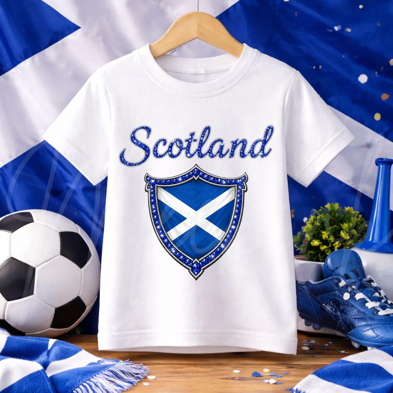 Scotland Flag Crest Football DTF or UVDTF Decal