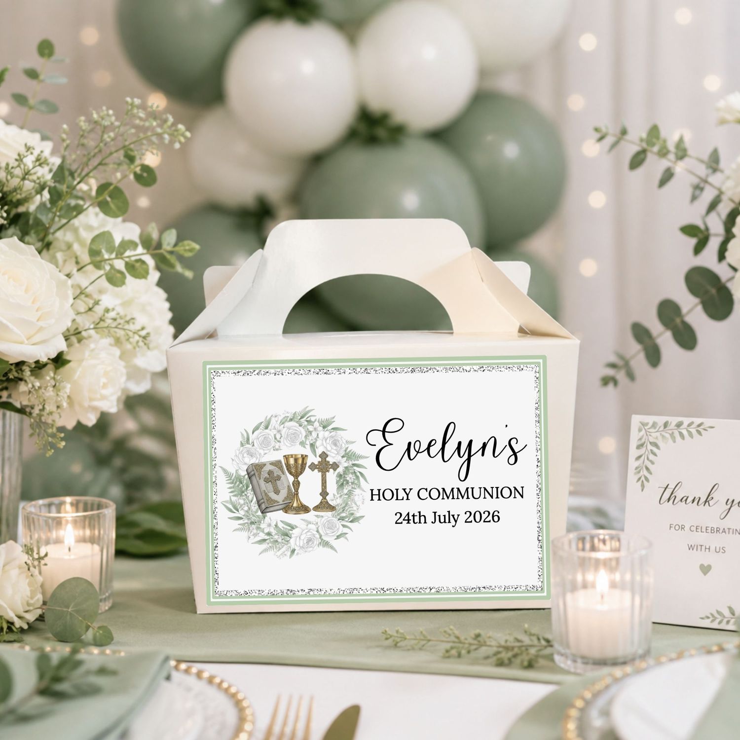 Holy Communion Party Box Sticker