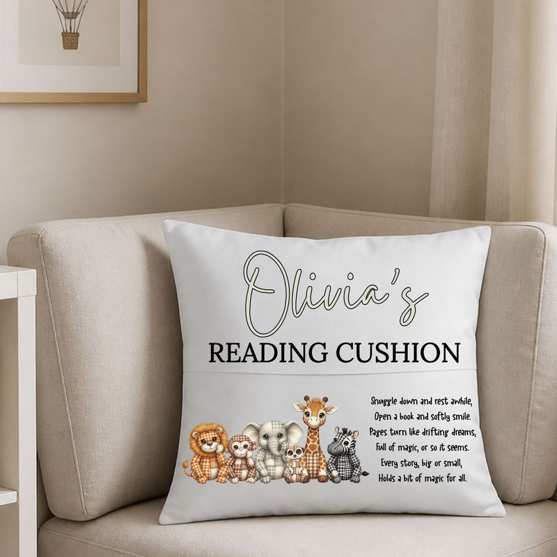 Patchwork Safari Reading Cushion Book DTF