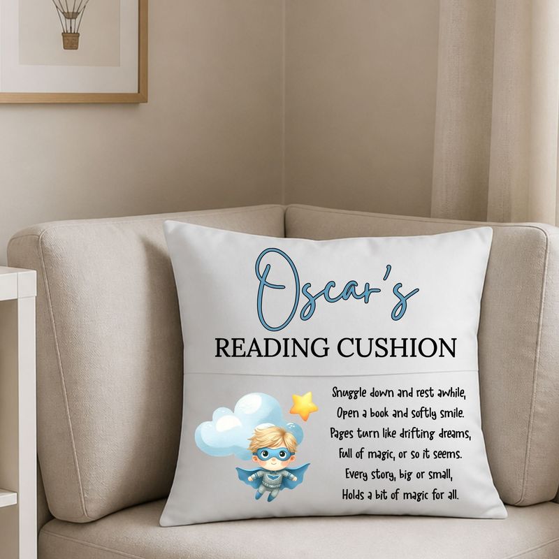 Superhero Reading Cushion Book DTF