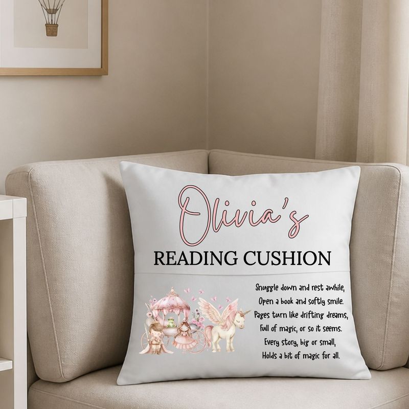 Princess Carriage Reading Cushion Book DTF
