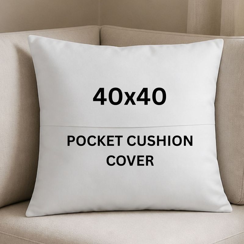 Book/Pocket Cushion Cover White Polyester Craft Blank