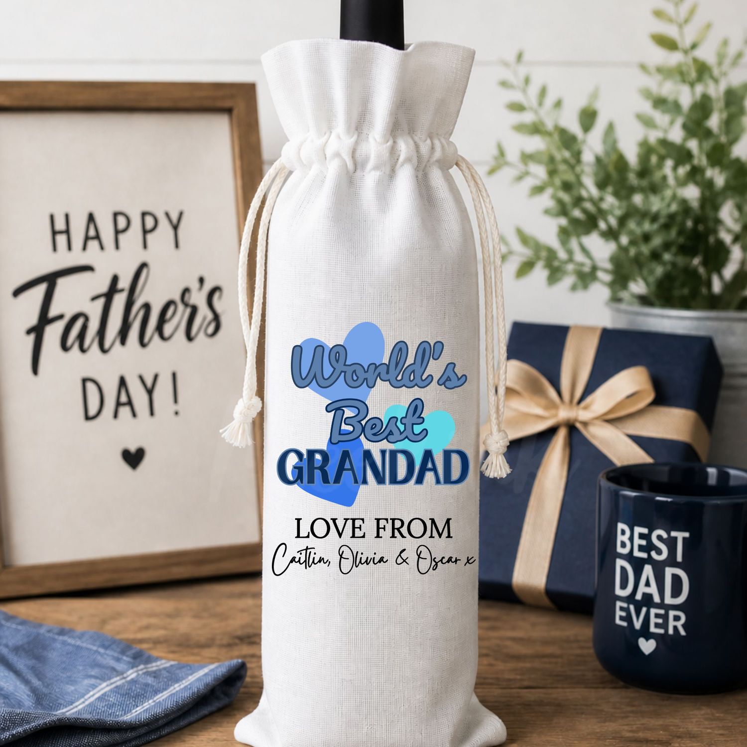 Best Grandad Bottle Bag DTF Decal