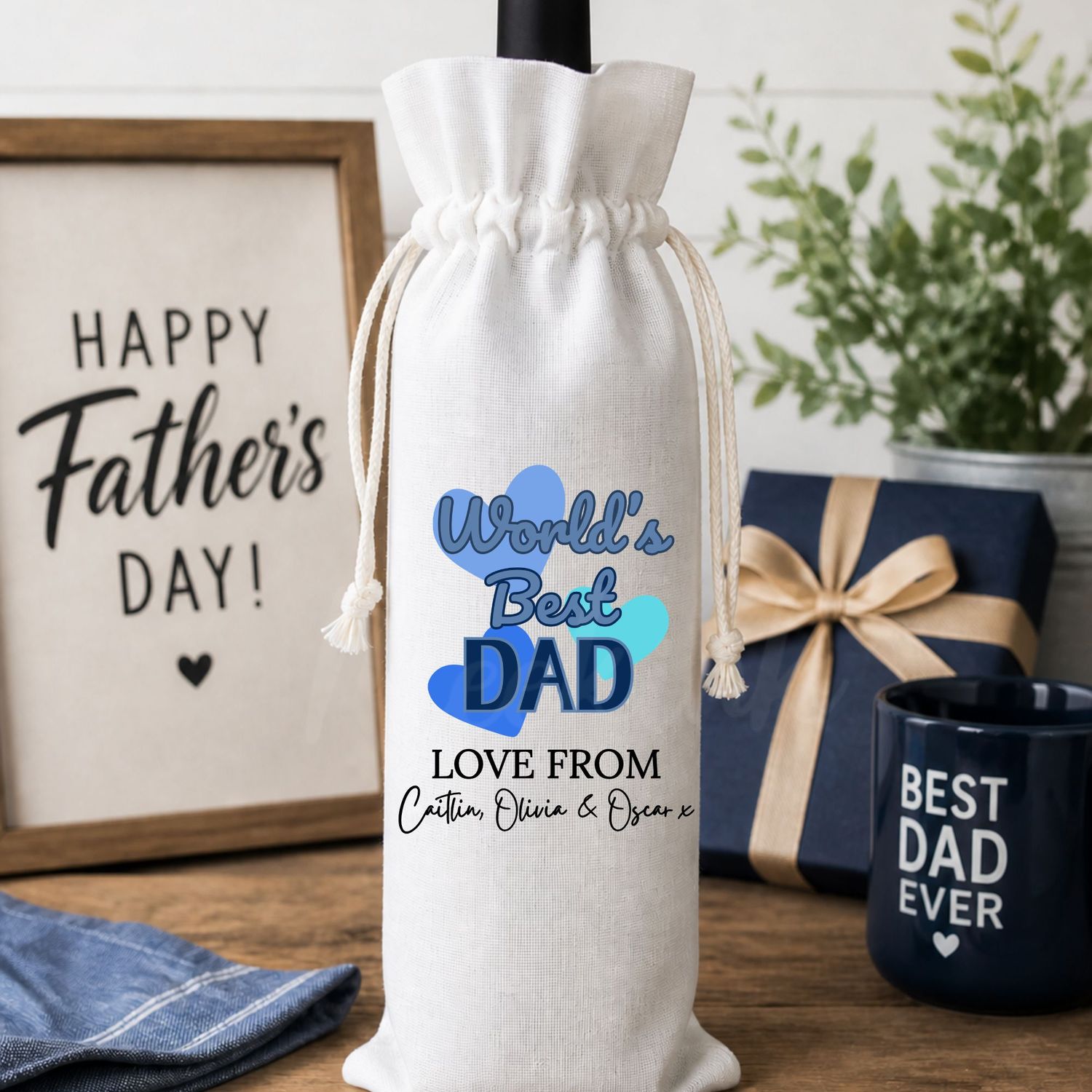 Best Dad Bottle Bag DTF Decal