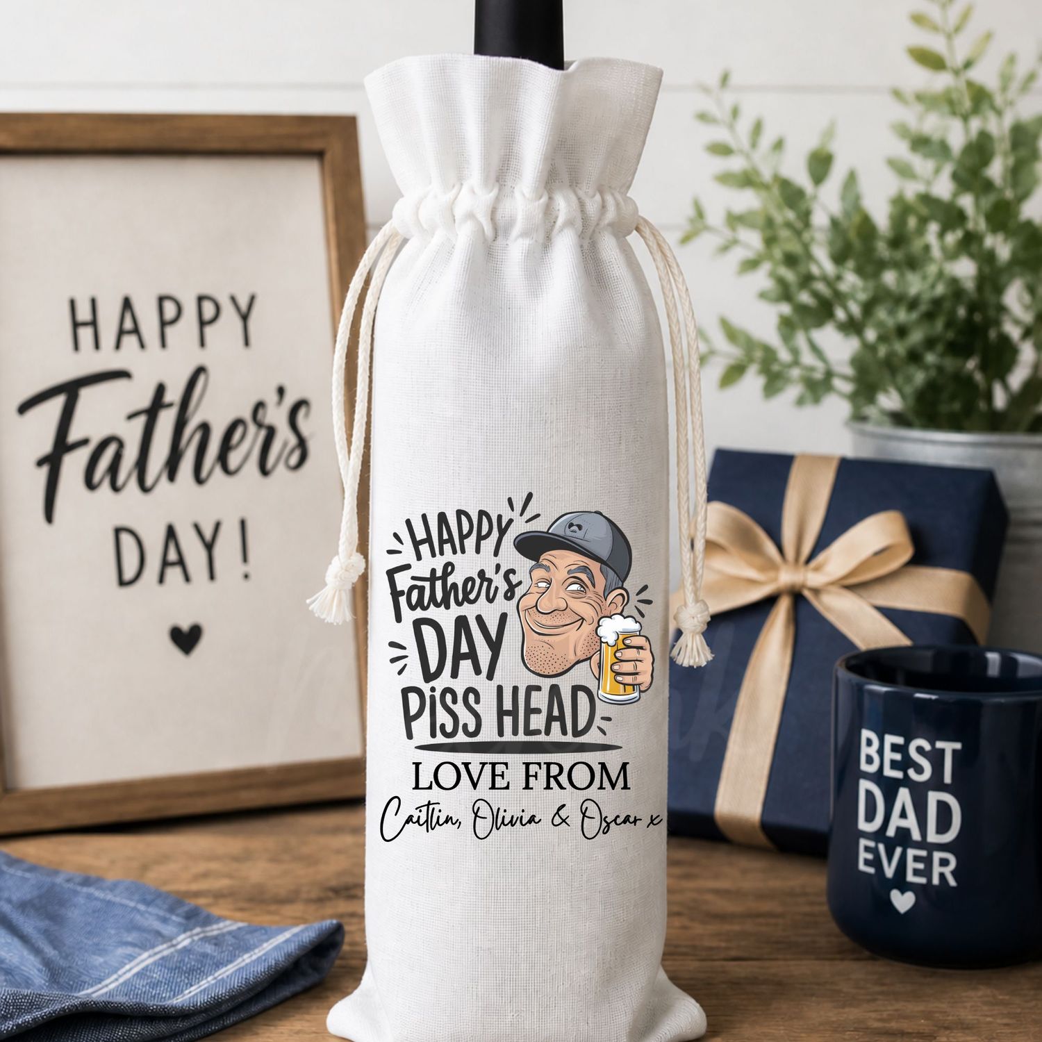 P*ss Head Bottle Bag DTF Decal