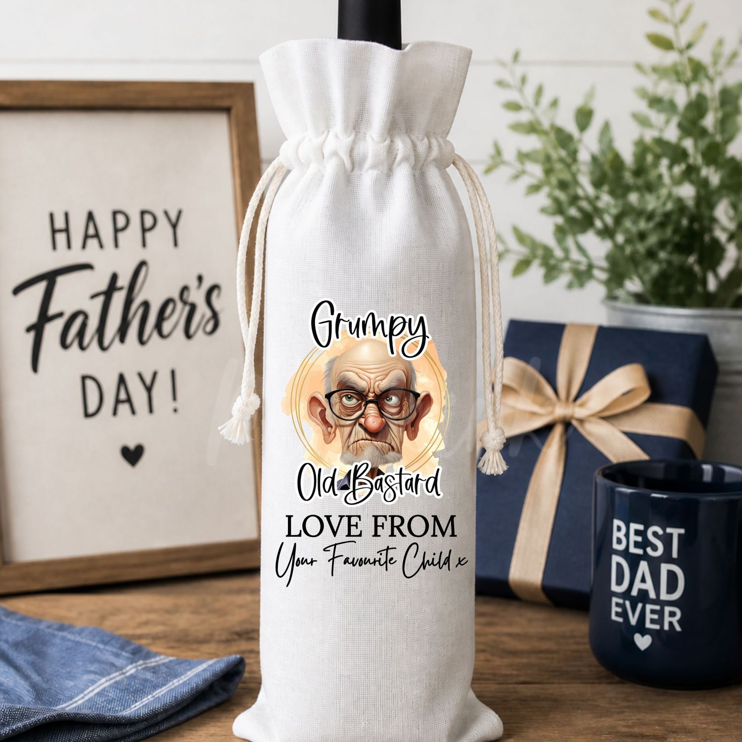 Grumpy Old Bottle Bag DTF Decal