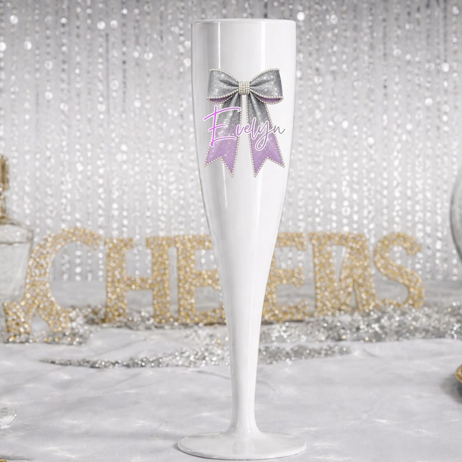 Ombre Purple Pearls &amp; Sparkles DTF or UVDTF Decal