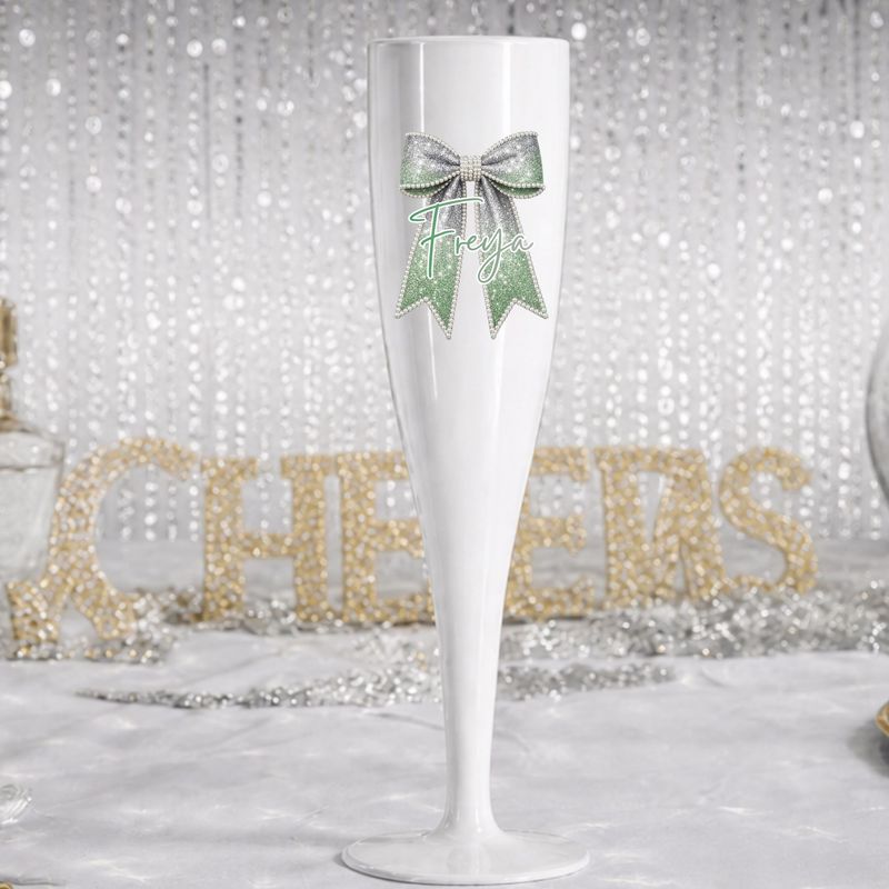 Ombre Green Pearls &amp; Sparkles DTF or UVDTF Decal