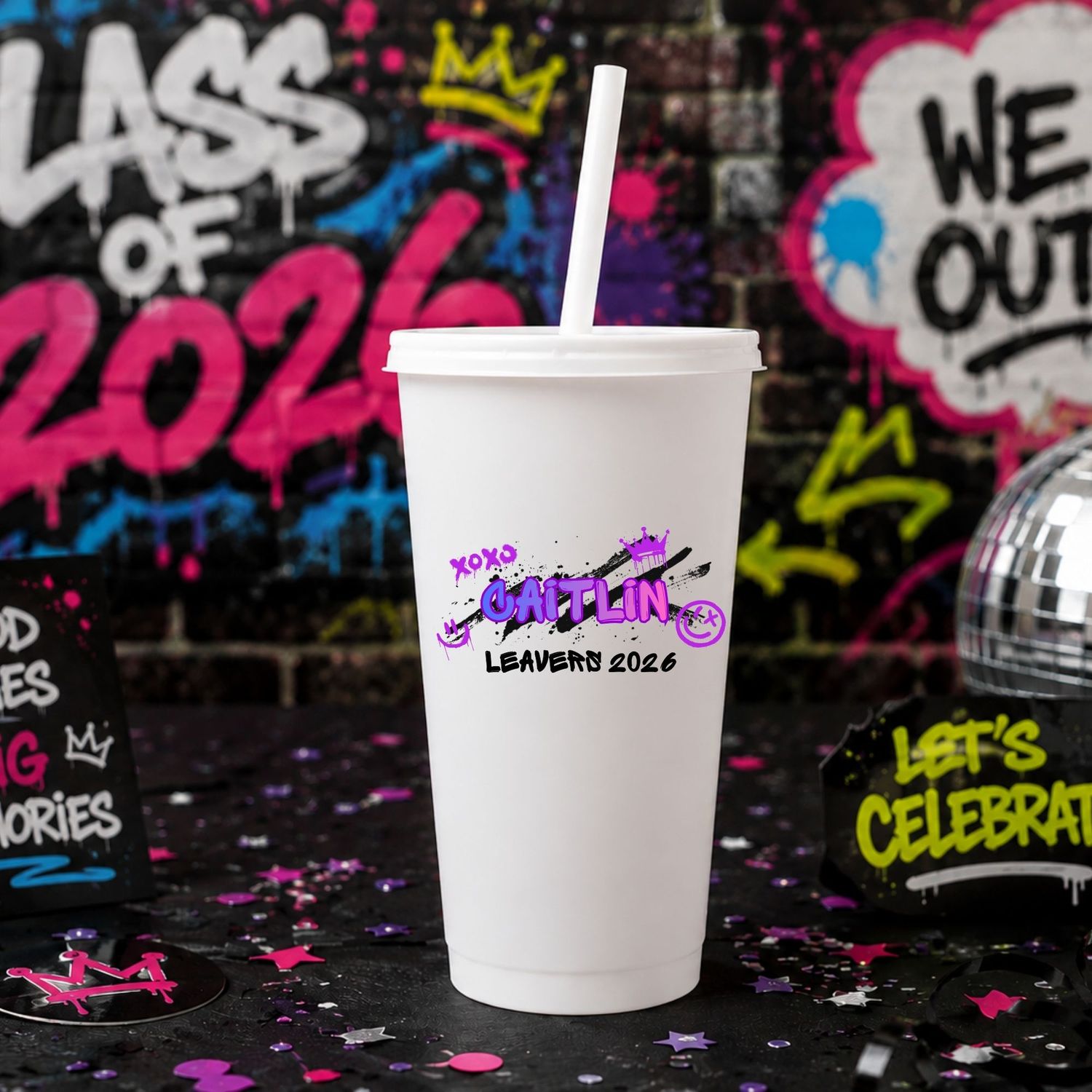 Duo Tone Purple &amp; Pink Leavers DTF or UVDTF Decal