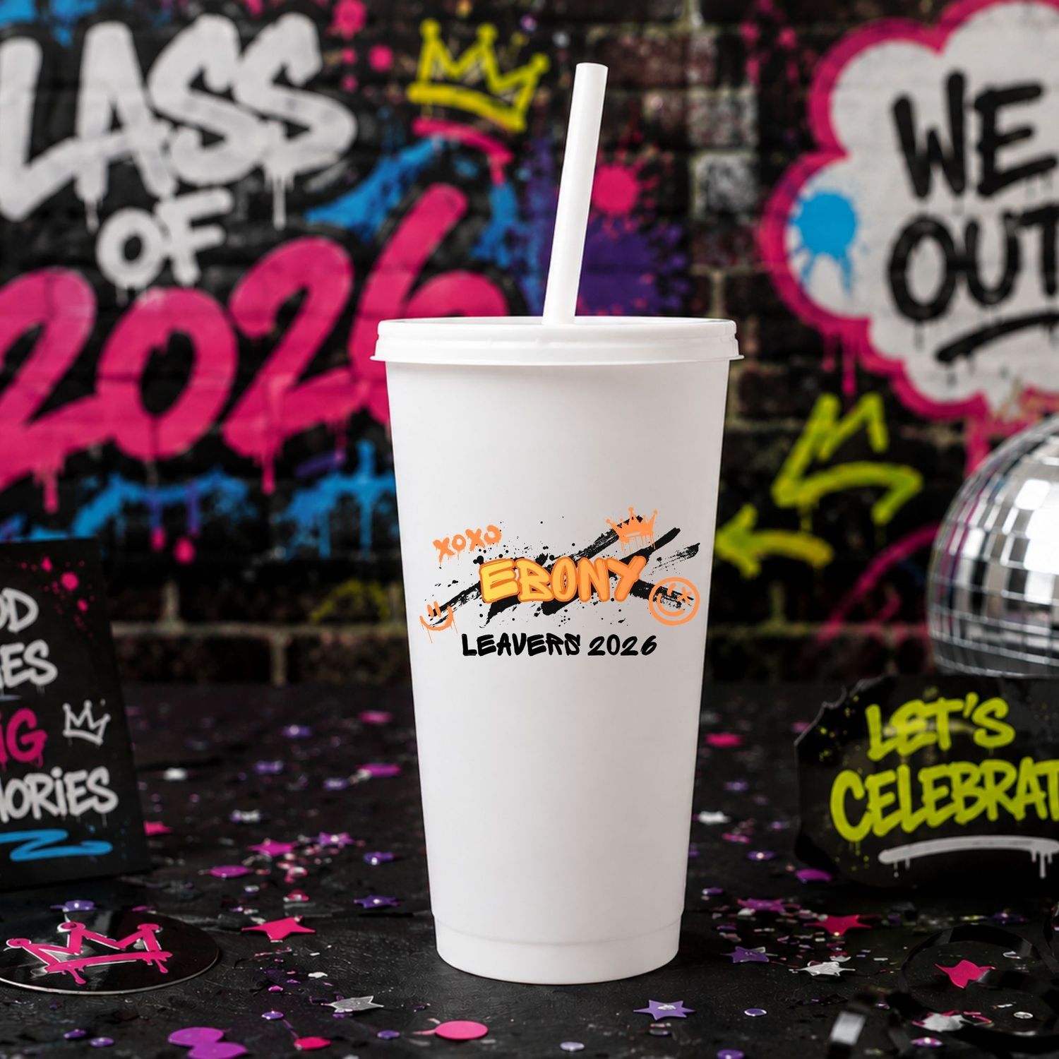 Duo Tone Orange &amp; Black Leavers DTF or UVDTF Decal