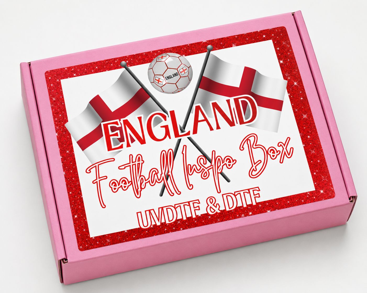 ENGLAND FOOTBALL INSPO Box Mixed Box Of UVDTF-DTF-PRINTS