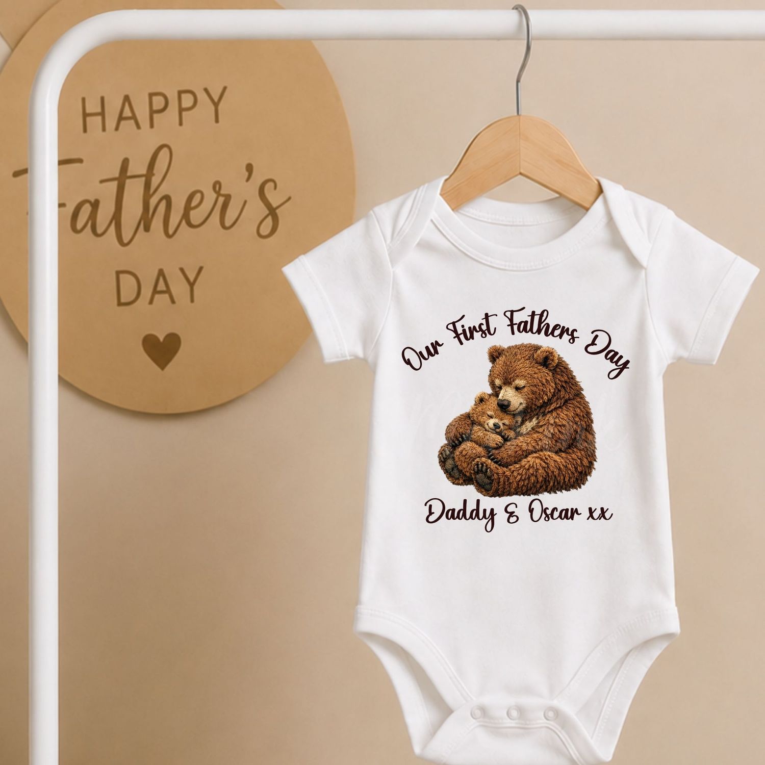 Our First Fathers Day Fluffy Bears UVDTF or DTF Decal
