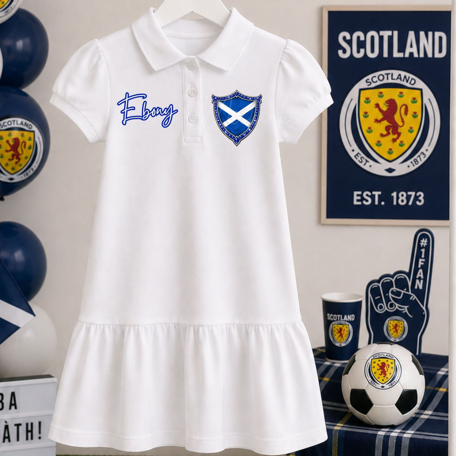 Scotland Football Flag Crest &amp; Name DTF Decal