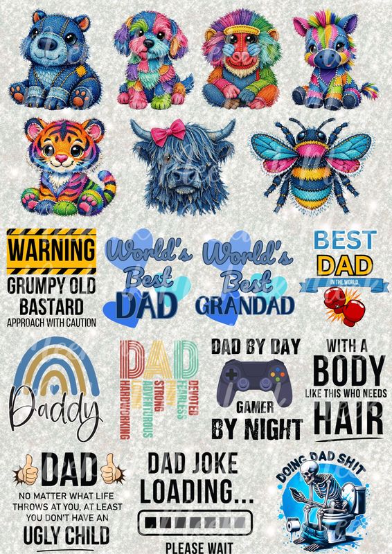57 Sublimation Decals 8cm