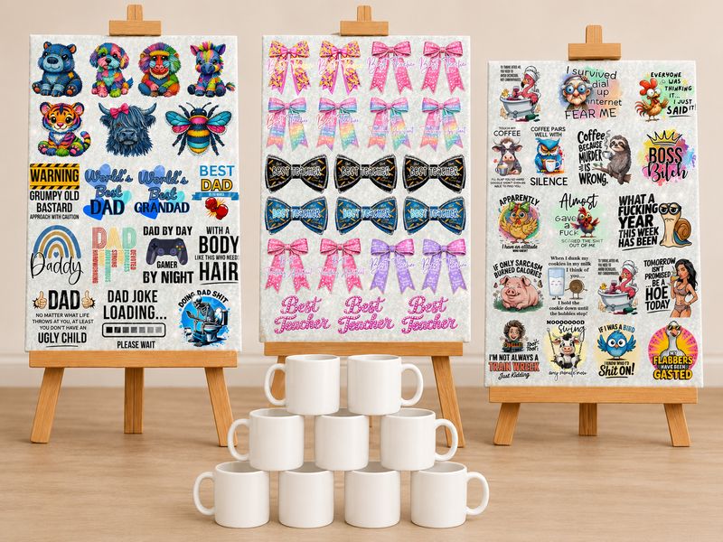 57 Sublimation Decals 8cm