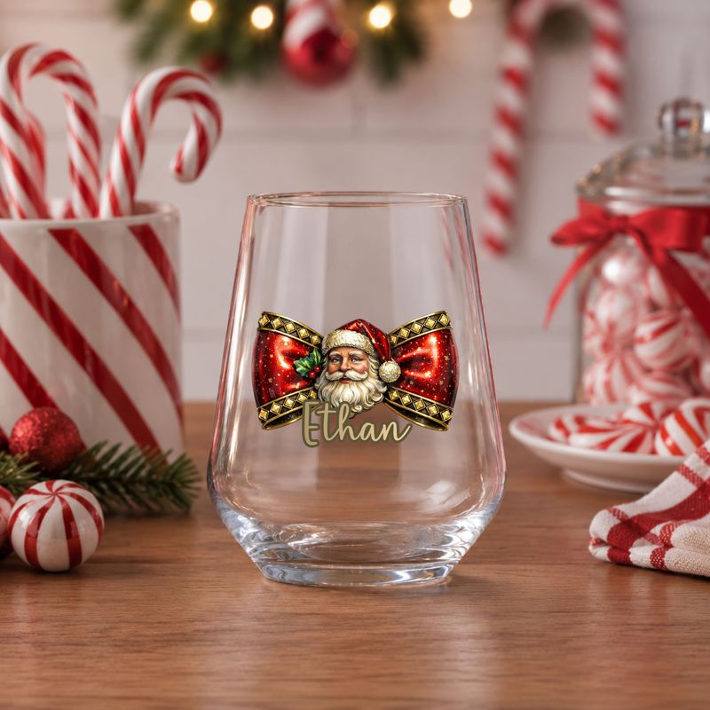 Santa Personalised Dicky Bow DTF or UVDTF Decal
