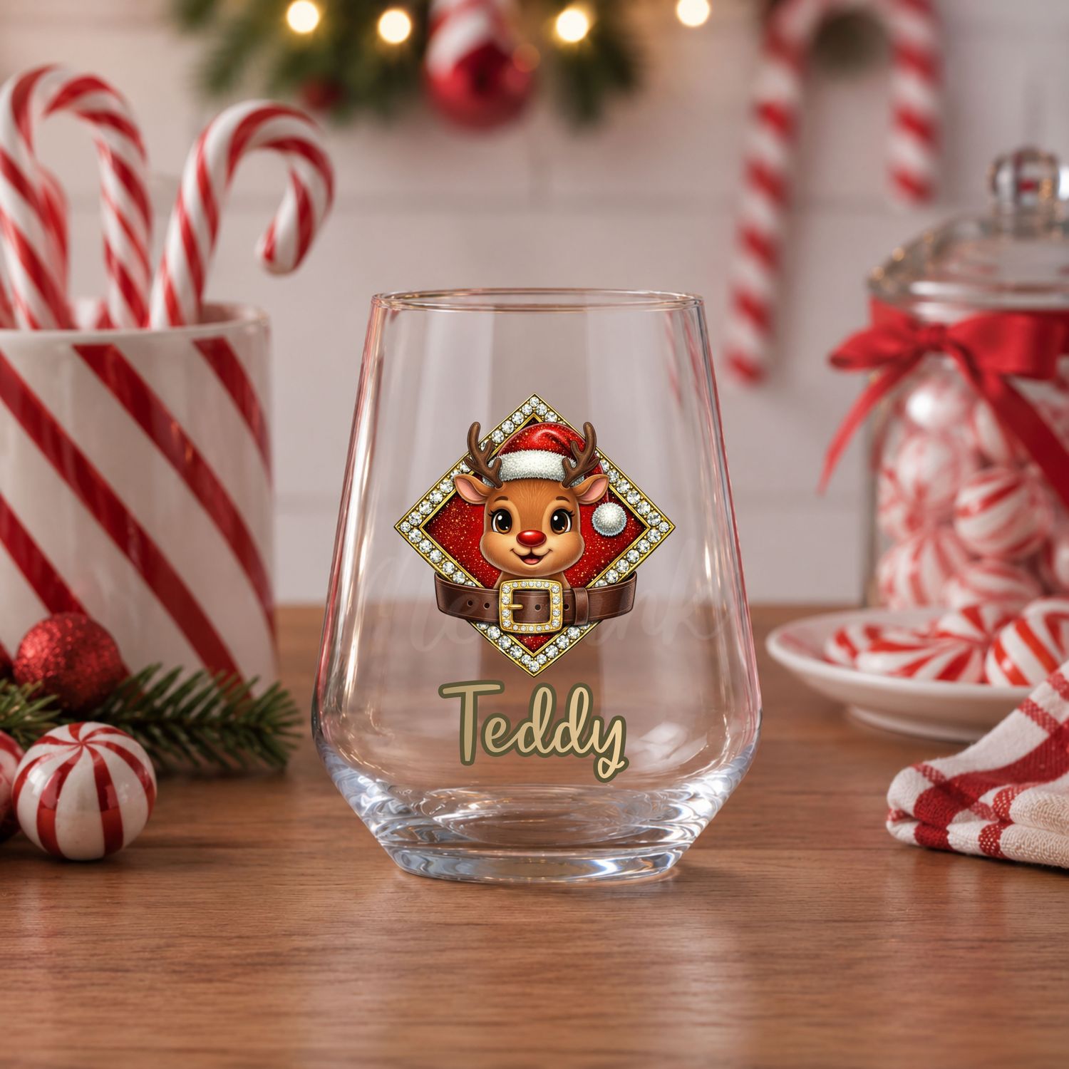Reindeer Diamond Personalised DTF or UVDTF Decal