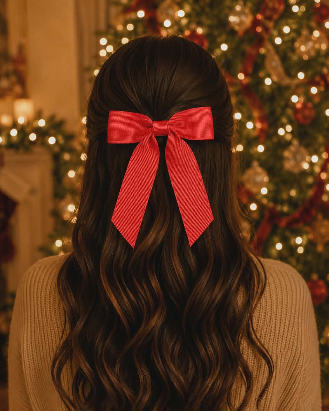 Red 4inch Cheerleader Hair Bow Craft Blank