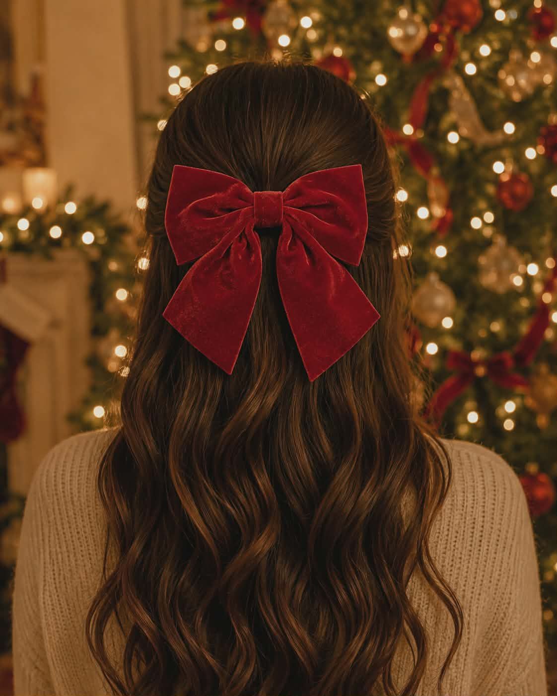 Wine Red Velvet 4inch Cheerleader Hair Bow Craft Blank