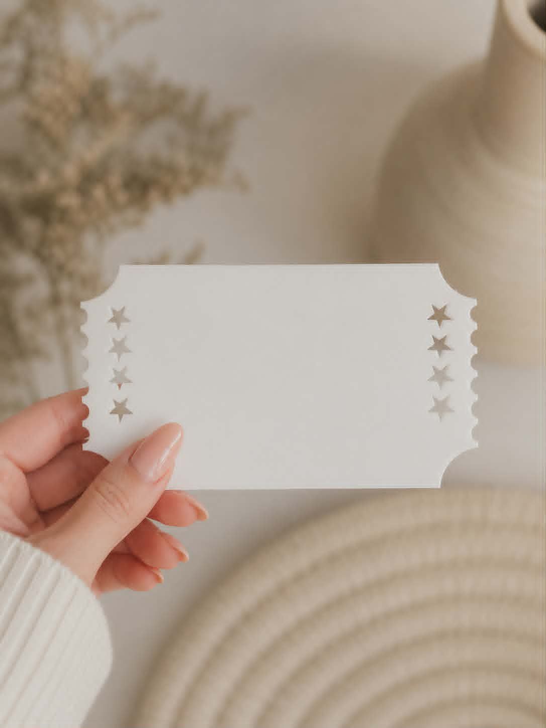 8cm Ticket 3mm Acrylic Shape