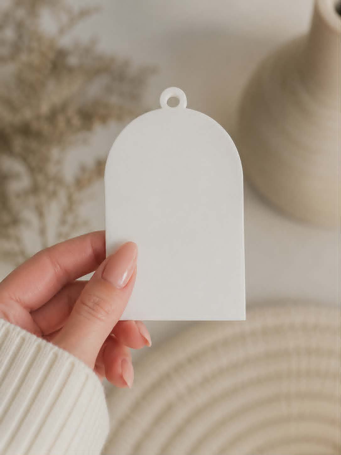 8cm Circle Dome With Hole For Hanging 3mm Acrylic Shape