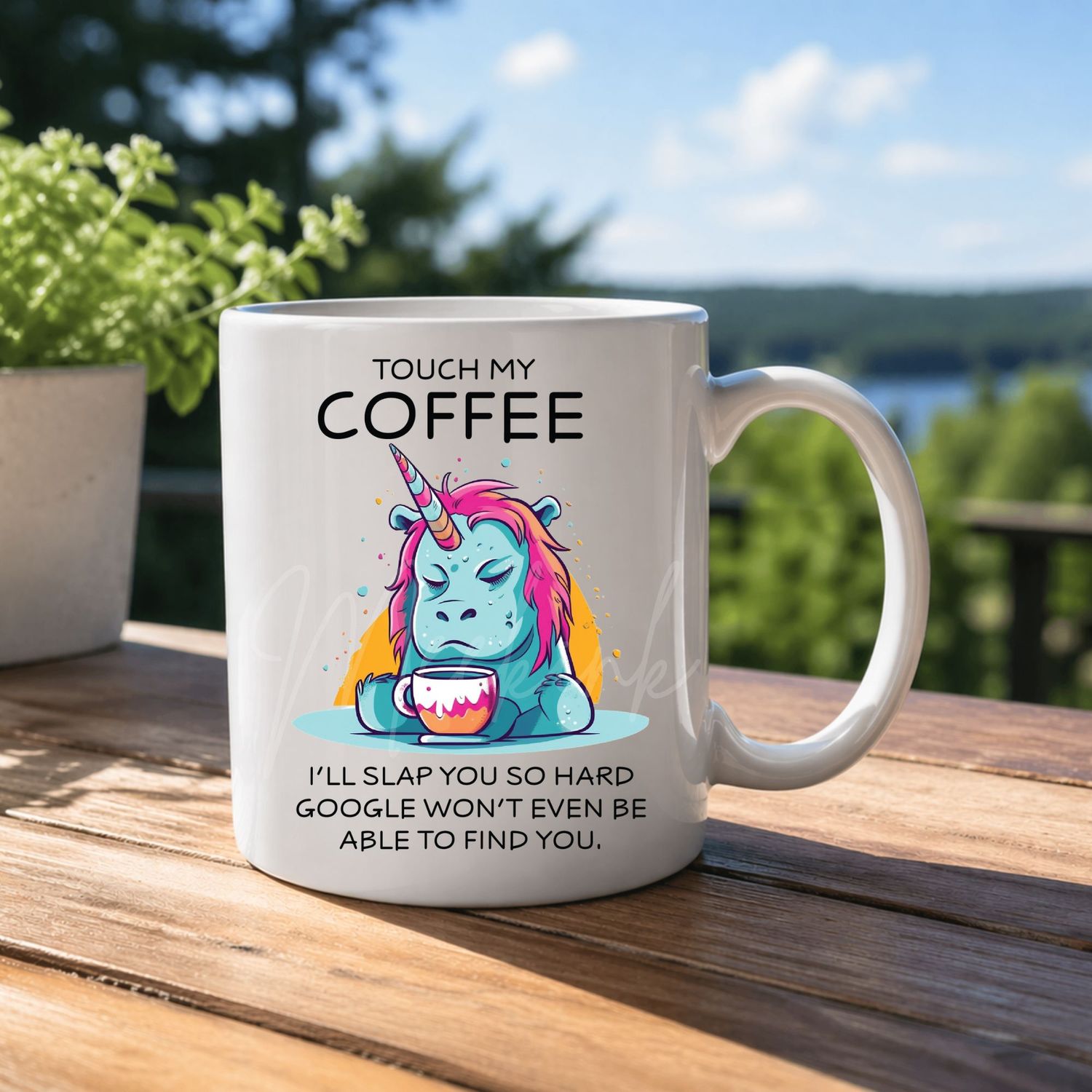 Touch My Coffee 8cm UVDTF Decal