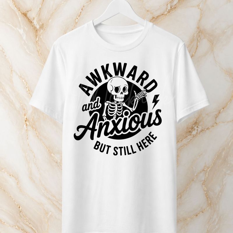 Anxious &amp; Awkward 8cm UVDTF Decal