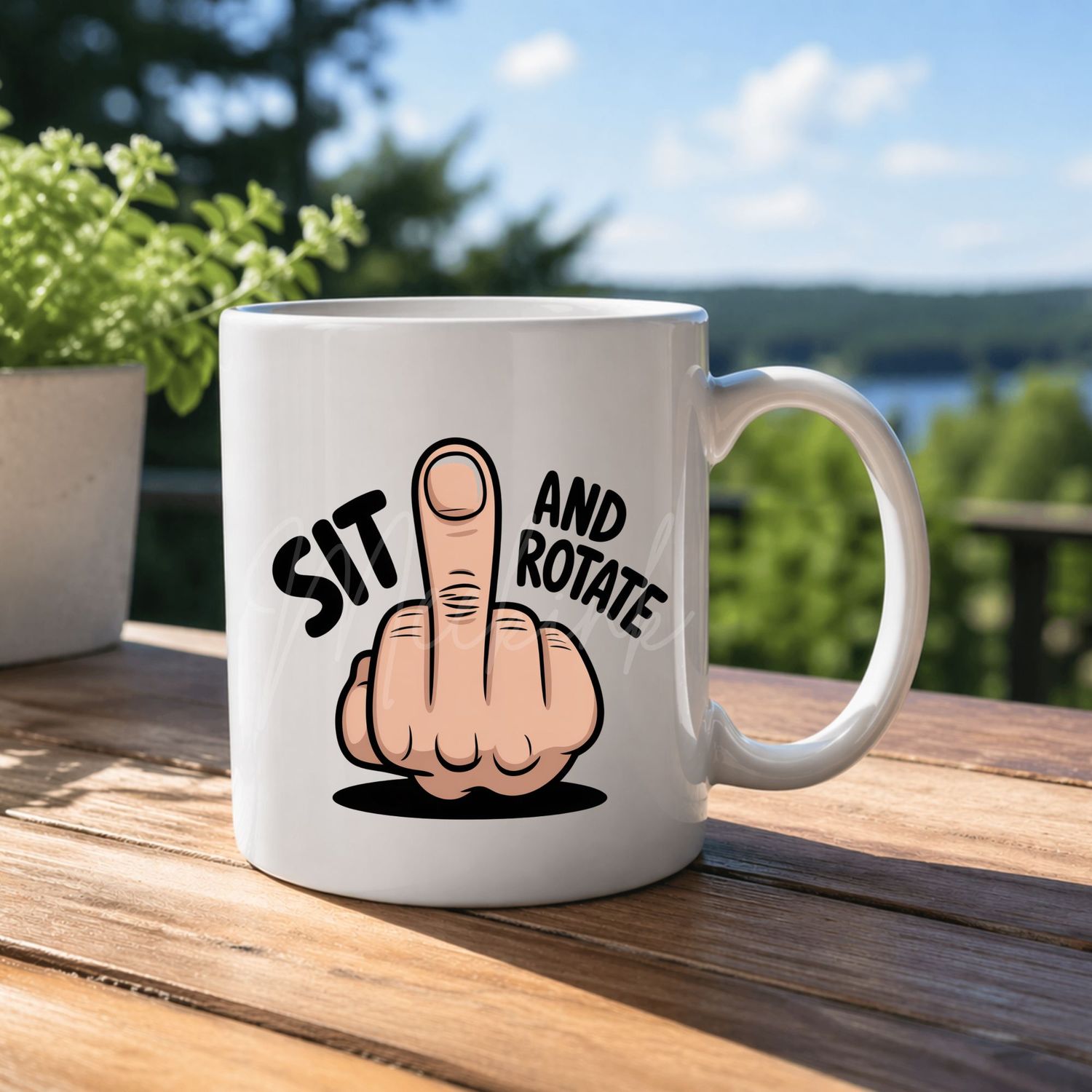 Sit &amp; Rotate 8cm UVDTF Decal