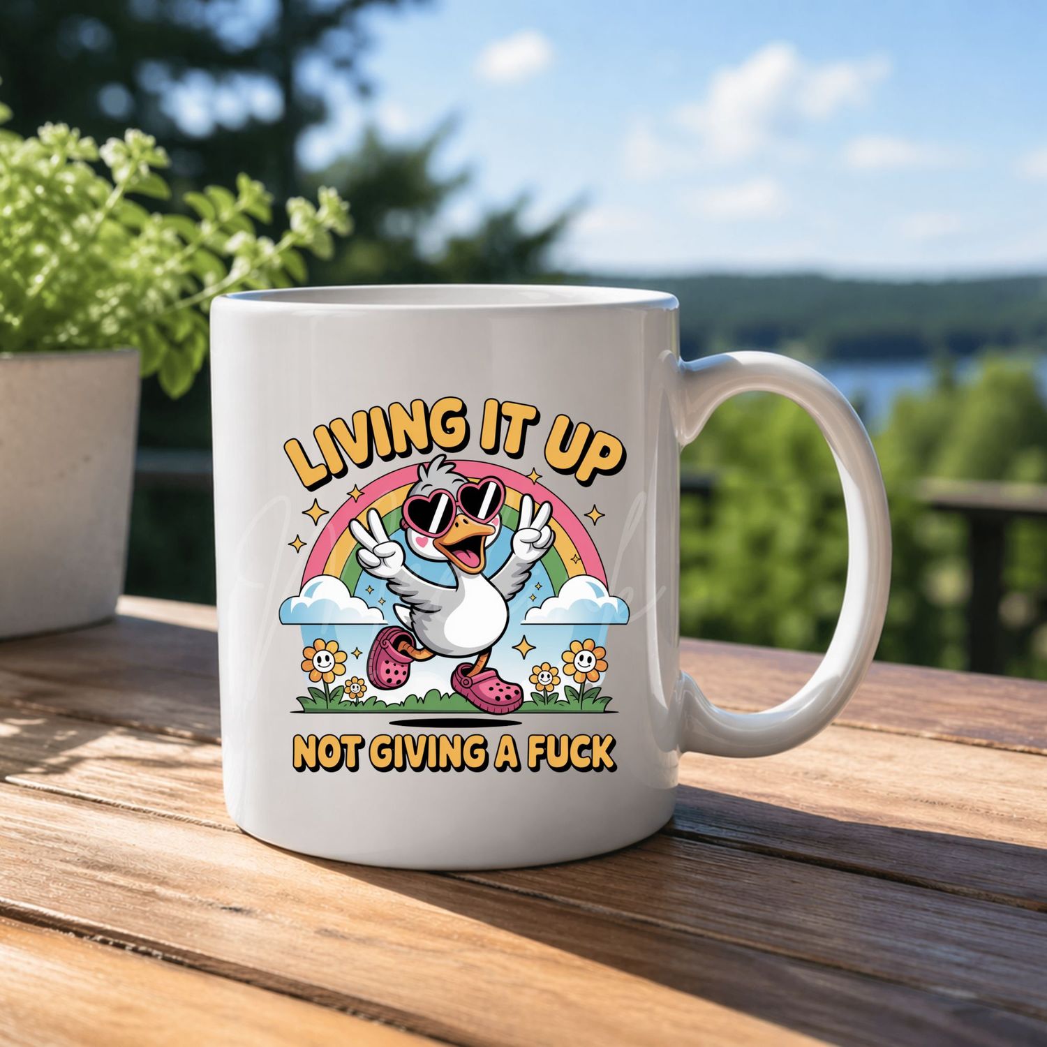 Living It Up 8cm UVDTF Decal