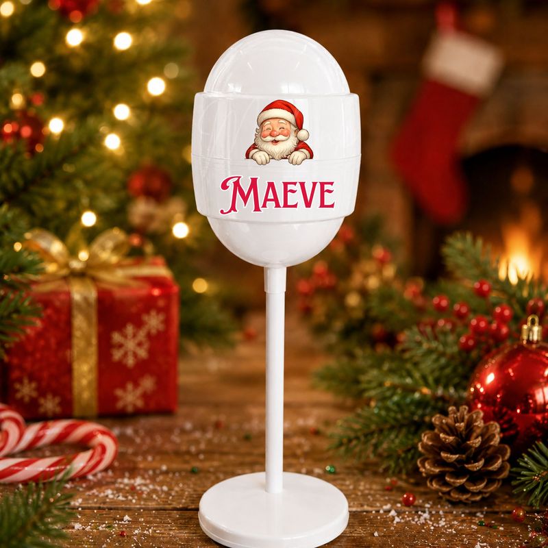 Peeking Laughing Santa DTF or UVDTF Decal