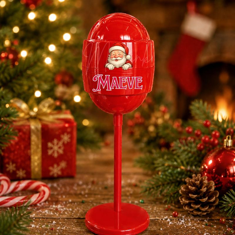 Peeking Laughing Santa DTF or UVDTF Decal