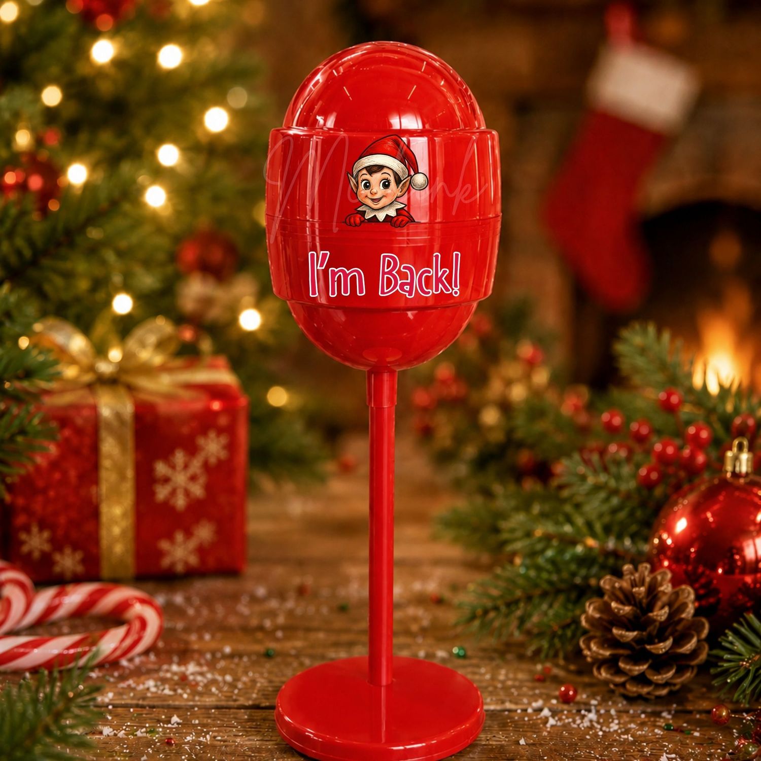 Peeking Elf DTF or UVDTF Decal