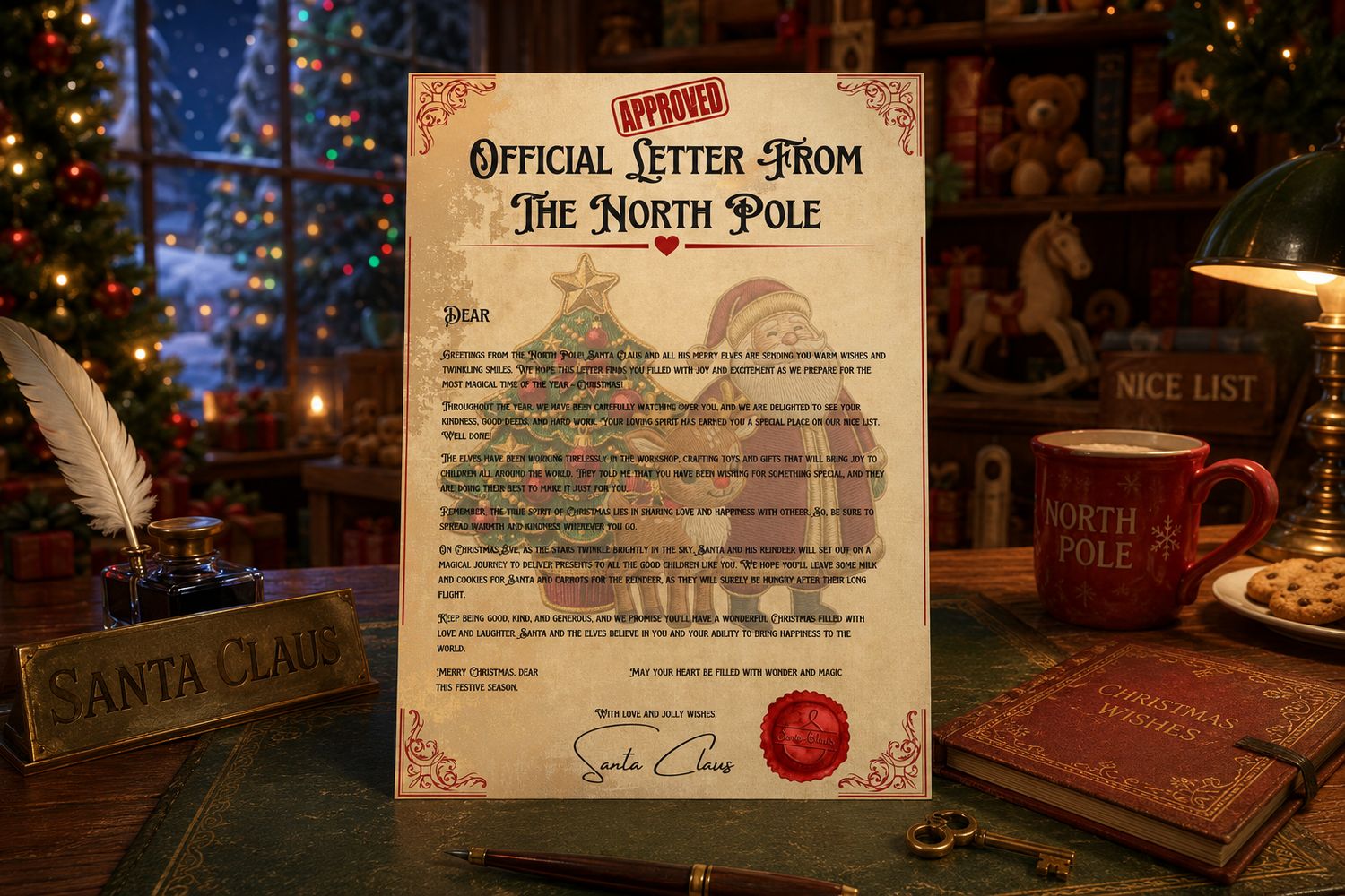 Official Letter From The North Pole Traditional
