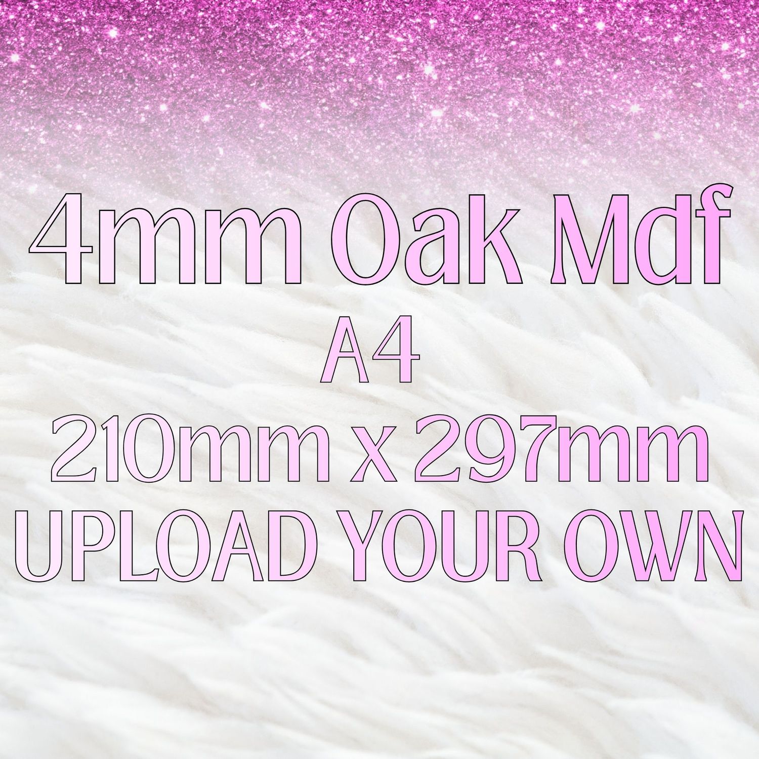 Oak Veneered MDF Upload Sheet 4mm A4 210mm x 297mm