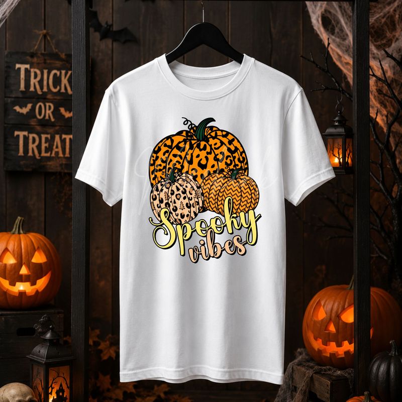 Spooky Vibes Pumpkins UVDTF or DTF Decal Spooky Vibes Pumpkins UVDTF or DTF Decal