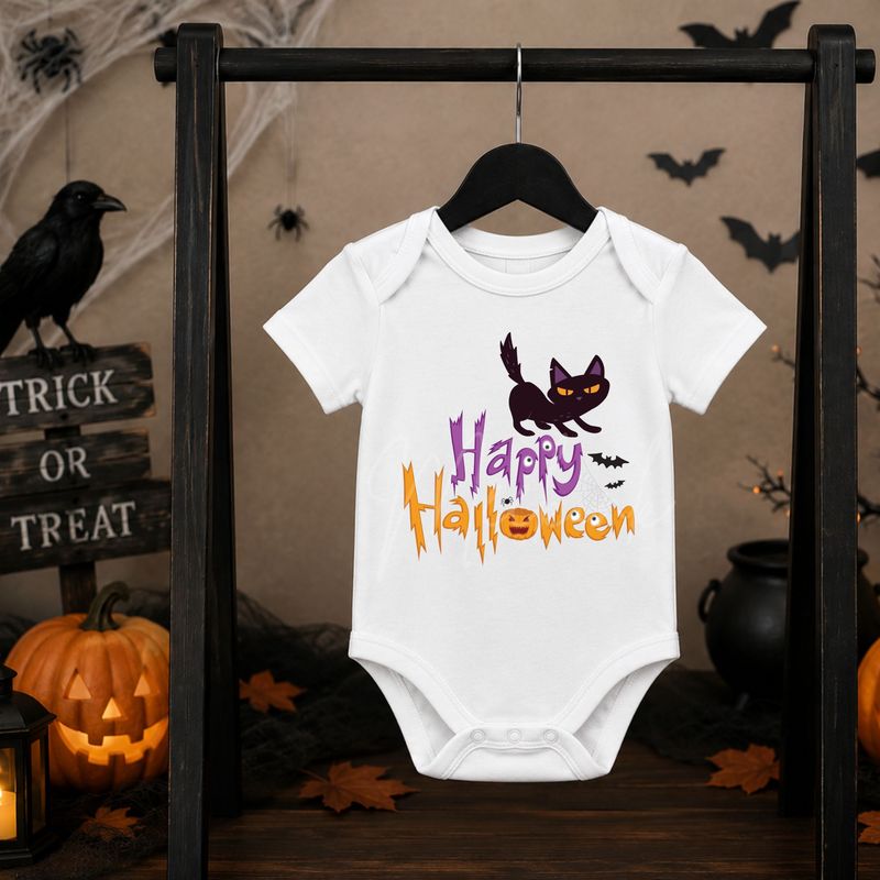 Happy Halloween Kitty Cat UVDTF or DTF Decal