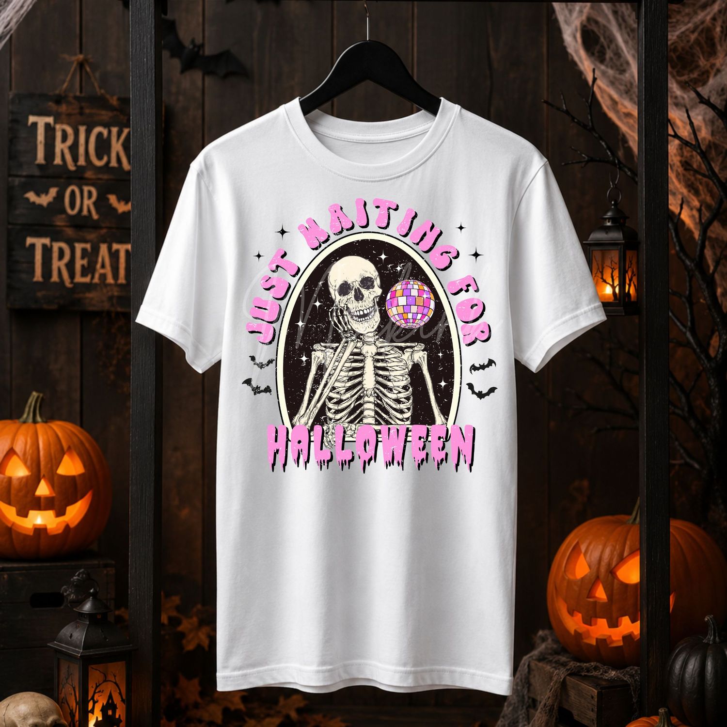 Just Waiting For Halloween UVDTF or DTF Decal
