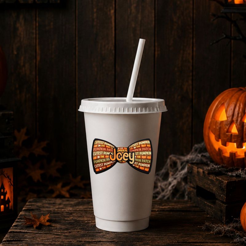 Cutest Pumpkin In The Pumpkin Patch Dicky Bow UVDTF or DTF Decal