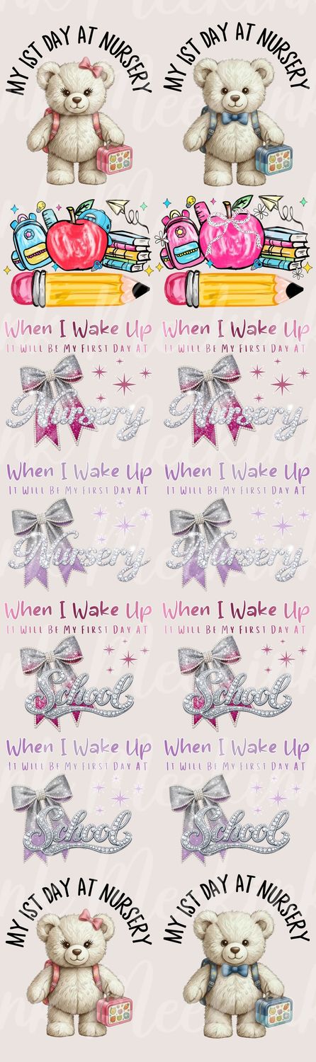 1 Metre When I Wake Up My First Day At Mixed DTF Decal x14