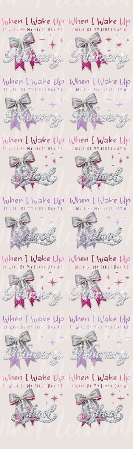 1 Metre When I Wake Up My First Day At Bows DTF Decal x14