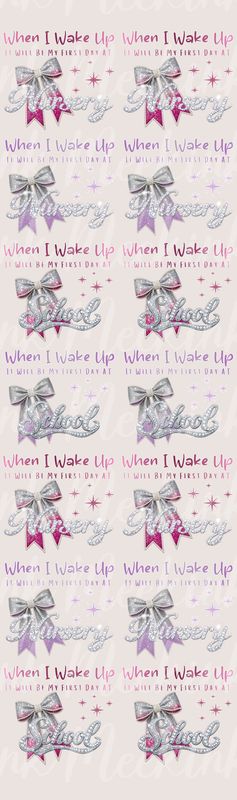 1 Metre When I Wake Up My First Day At Bows DTF Decal x14